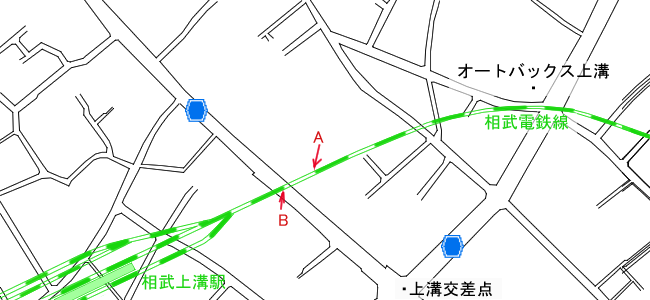 地図：県道付近