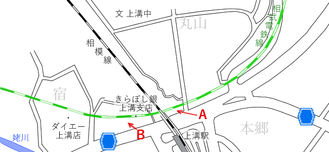 写真：（仮）横山停車場推定地周辺