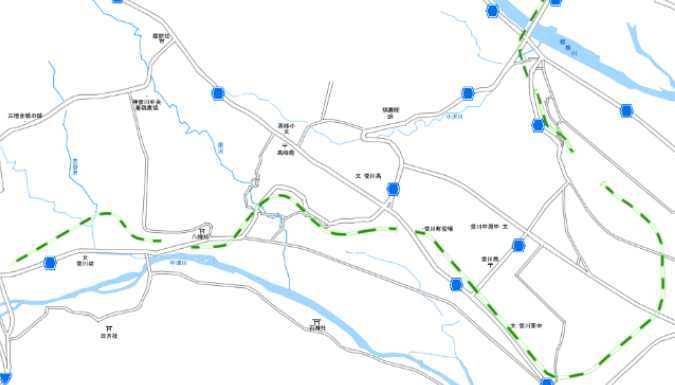 地図：久所～愛川田代想定地図