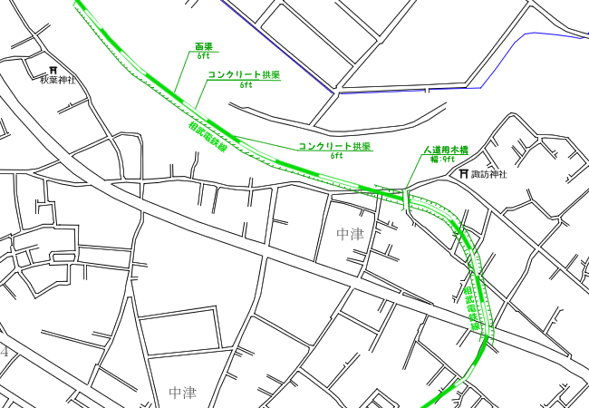 地図：大塚地区路線図