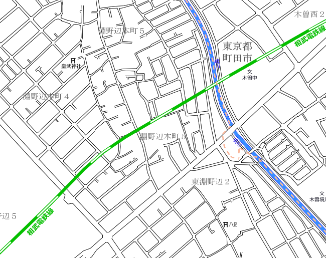 地図：淵野辺～図師③周辺路線図