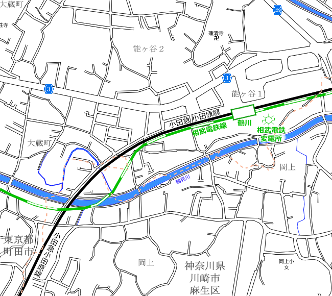 地図：図師～鶴川⑥周辺路線図