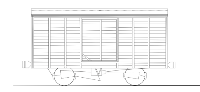 図面：ワ５０形有四輪有蓋車