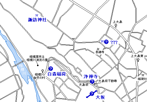 図表：民話に登場する各所の所在地