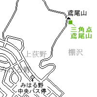 図表：三角点鳶尾山周辺地図