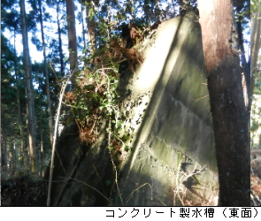 写真：コンクリート製水槽（東面）