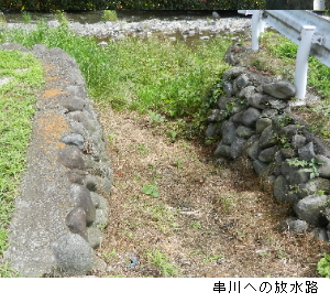 写真：発電所建屋跡前道路