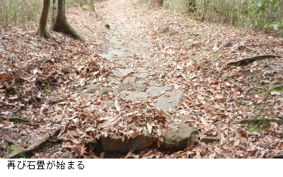 写真：再び石畳区間の始まり